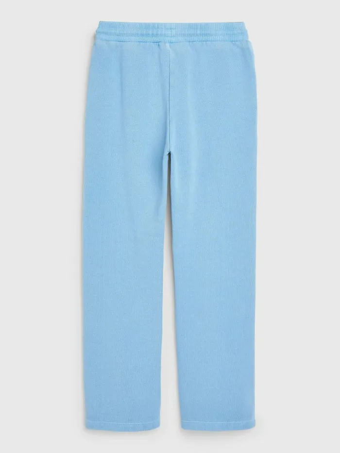 Tommy Hilfiger Wide Leg Signature Logo Sweatpants Blue Crush Girls Trousers Shorts and Skirts Casaul