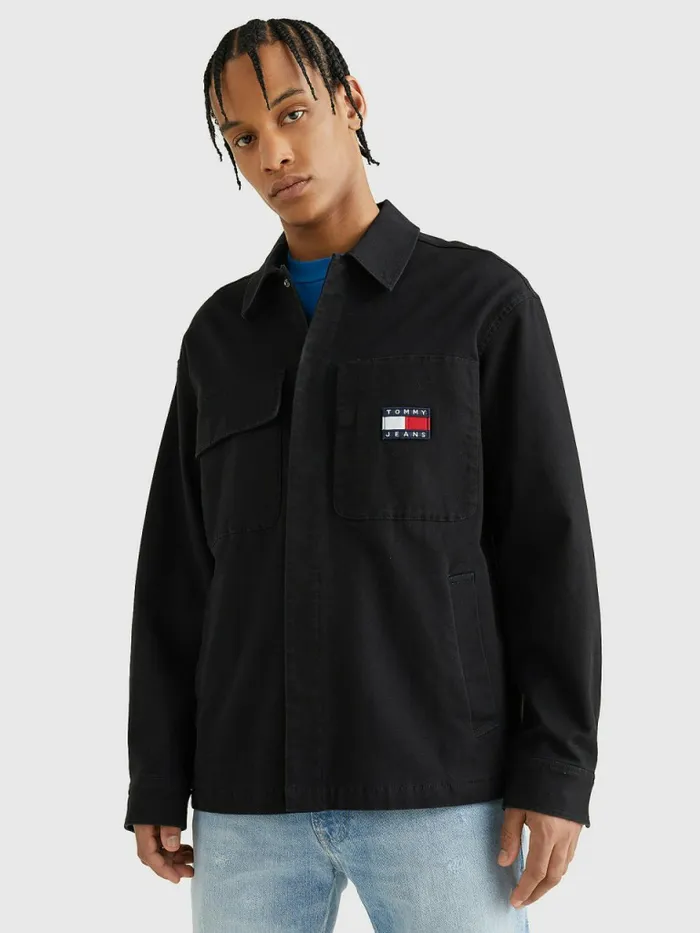 Tommy Hilfiger Workwear Canvas Jacket Black Mens Coats and Jackets Popular