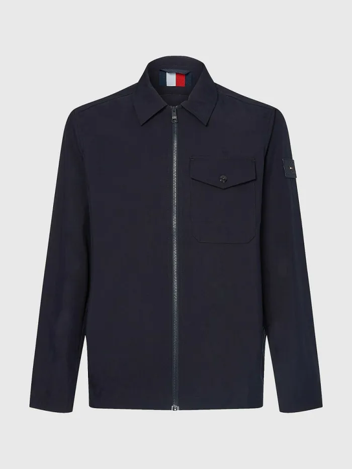 Tommy Hilfiger ZipThru Shirt Jacket Desert Sky Mens Coats and Jackets For Sale