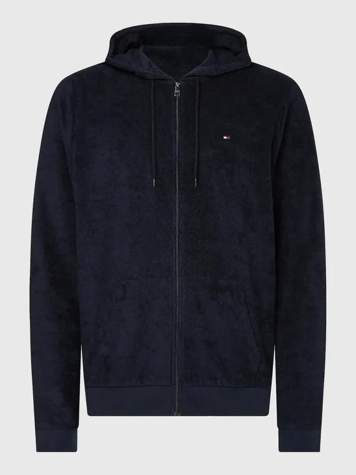 Tommy Hilfiger ZipThru Towelling Hoody Desert Sky Mens Sweatshirts and Hoodies For Sale