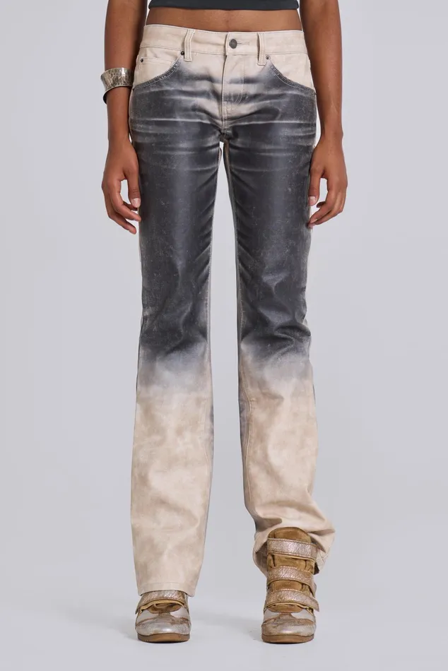 Tops Women Jaded London Airbrush Faux Leather Trousers Jaded London