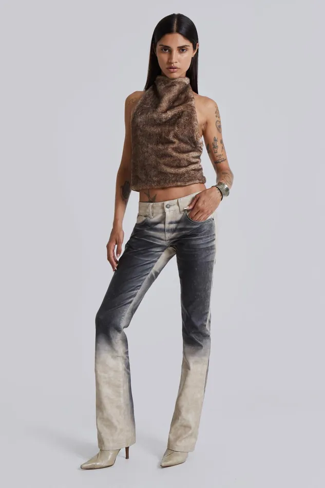 Tops Women Jaded London Airbrush Faux Leather Trousers Jaded London