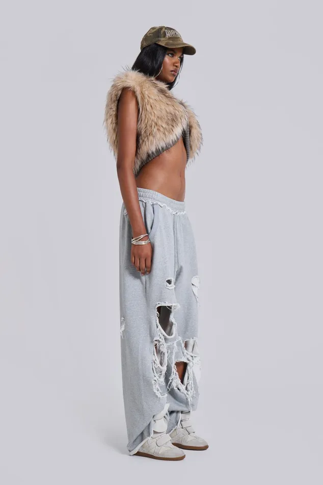 Tops Women Jaded London Meka Faux Fur Knit Shrug
