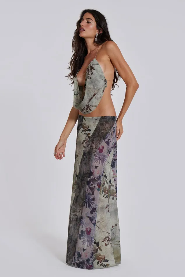 Tops Women Jaded London Shop Asteria Backless Top In Grey