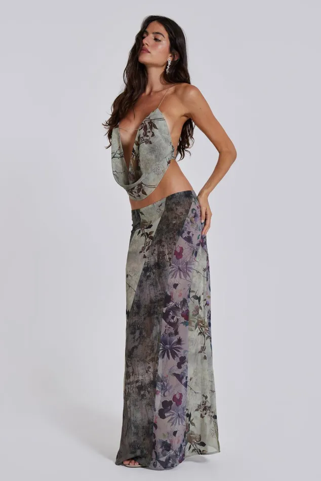 Tops Women Jaded London Shop Asteria Backless Top In Grey