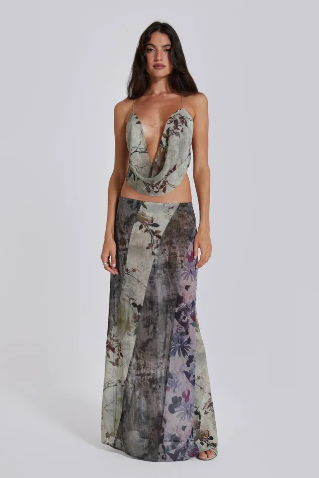 Tops Women Jaded London Shop Asteria Backless Top In Grey