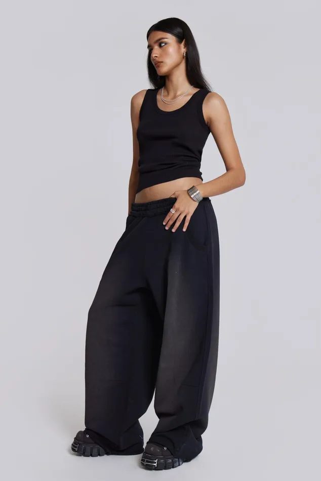 Tops Women Jaded London Shop Black Monster Joggers