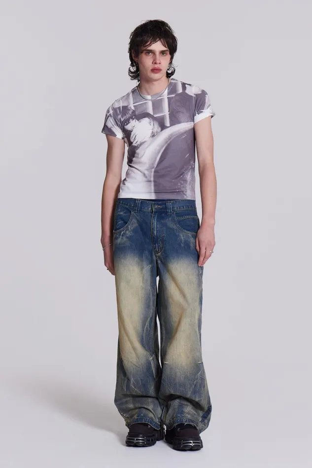 Tops Women Jaded London Shop Blue Ethereal Colossus Jeans