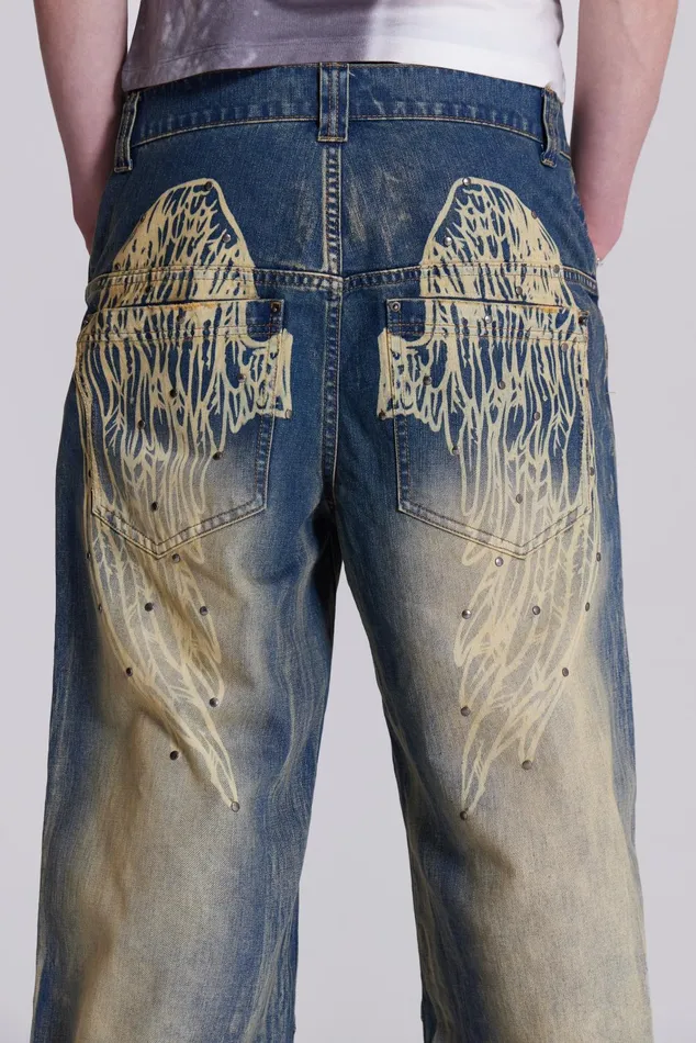 Tops Women Jaded London Shop Blue Ethereal Colossus Jeans