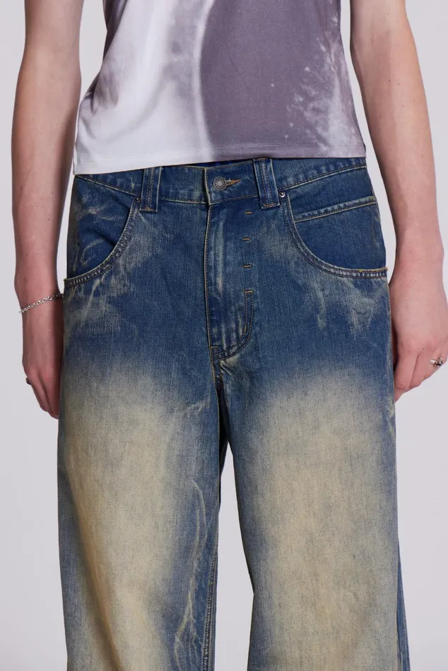 Tops Women Jaded London Shop Blue Ethereal Colossus Jeans