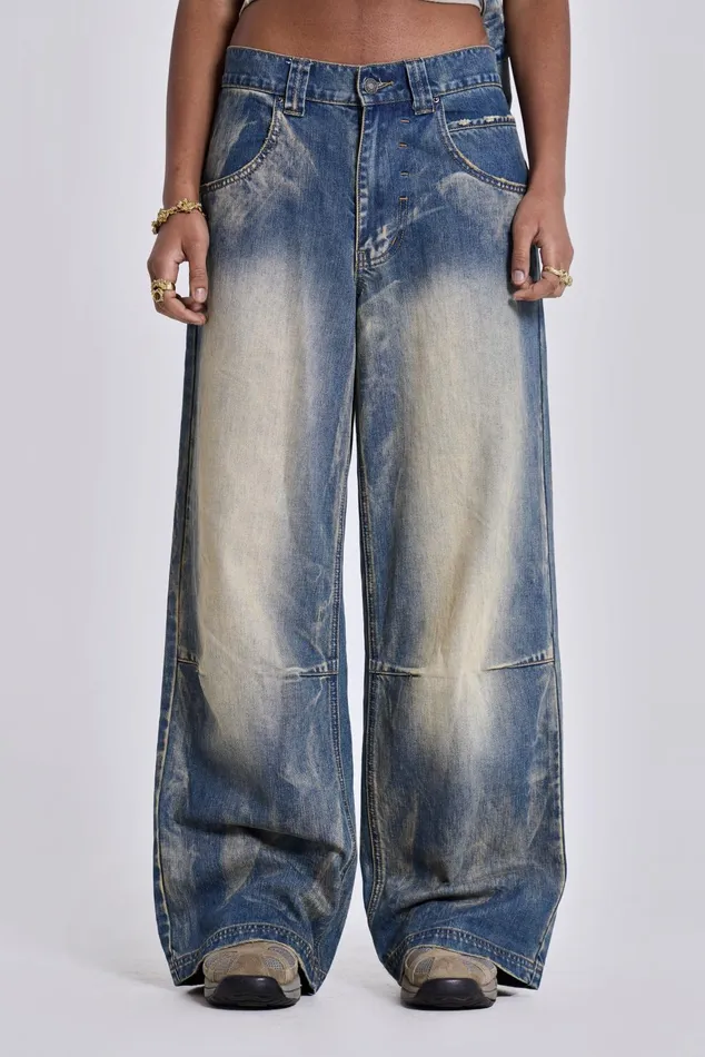 Tops Women Jaded London Shop Blue Ethereal Colossus Jeans