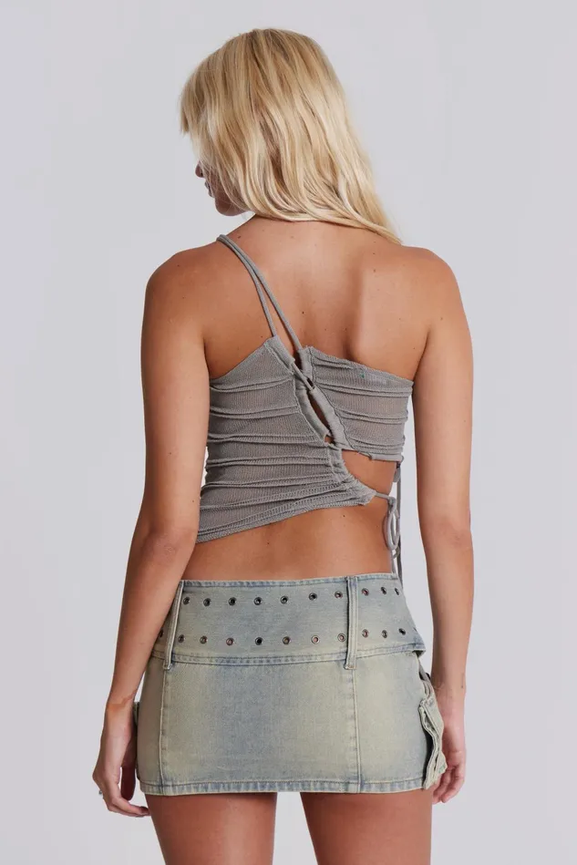 Tops Women Jaded London Shop Denim Assassin Micro Mini Skirt