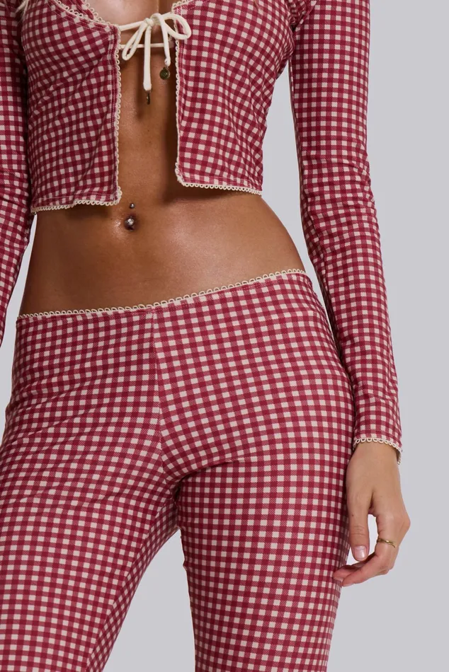 Tops Women Jaded London Shop Freda Gingham Swim Cardigan Top