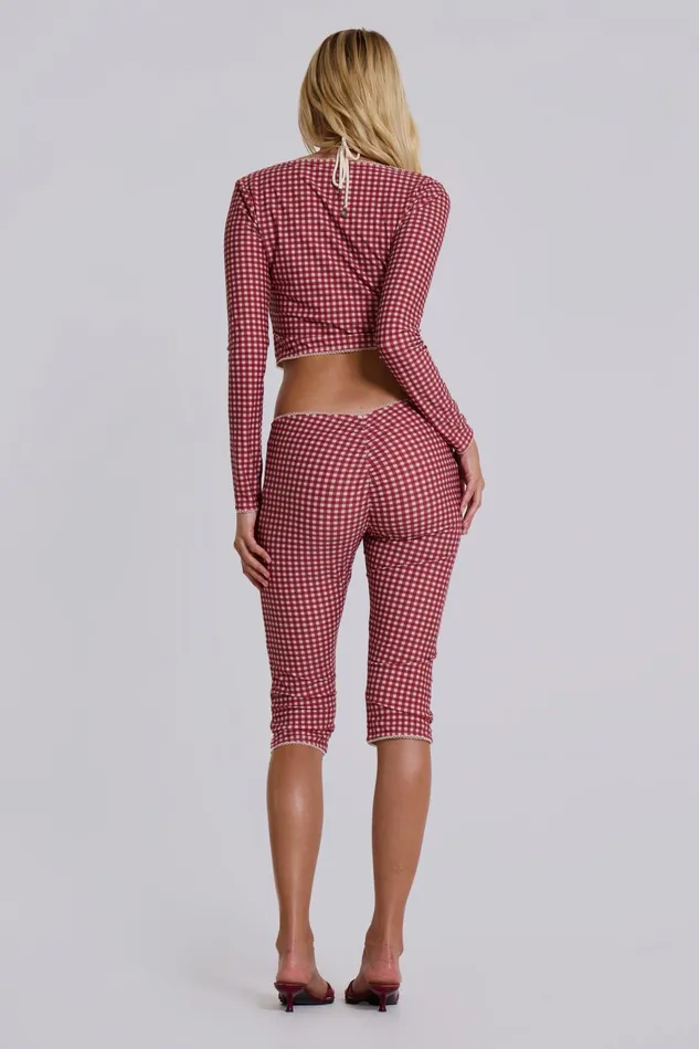 Tops Women Jaded London Shop Freda Gingham Swim Cardigan Top