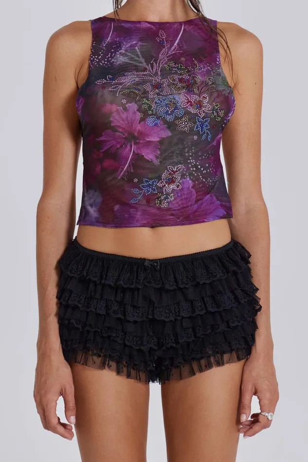 Tops Women Jaded London Shop Hera Backless Diamante Top