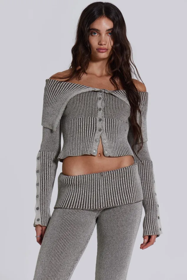 Tops Women Jaded London Shop Kensu Off The Shoulder Knit Top