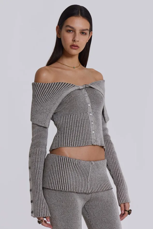 Tops Women Jaded London Shop Kensu Off The Shoulder Knit Top