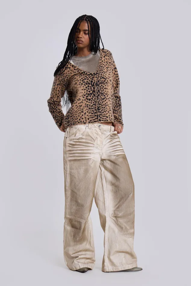 Tops Women Jaded London Shop Leopard Chuck Cardigan