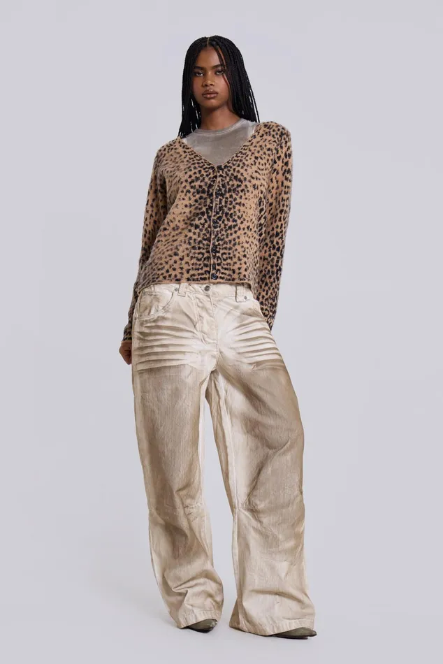 Tops Women Jaded London Shop Leopard Chuck Cardigan