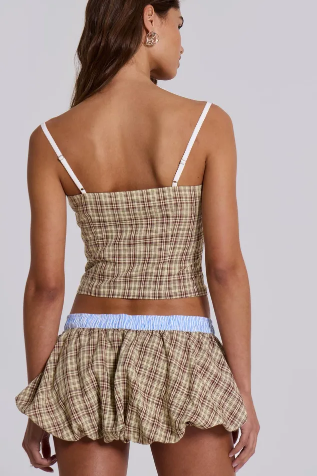 Tops Women Jaded London Shop Lulu Check Corset Top