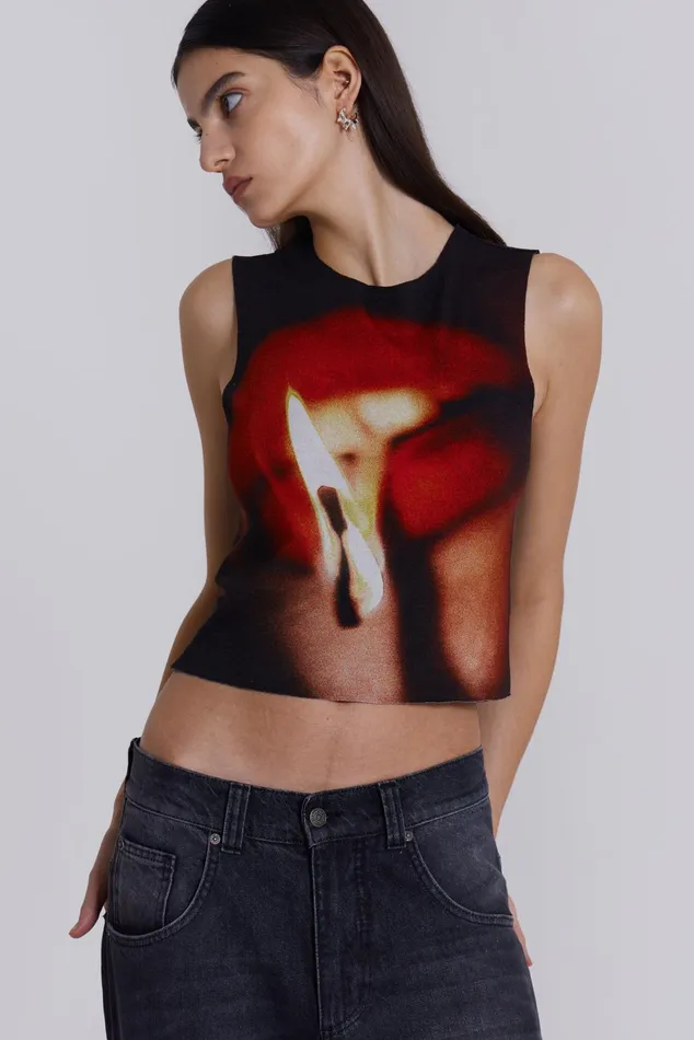 Tops Women Jaded London Shop Motion Slinky Tank Top