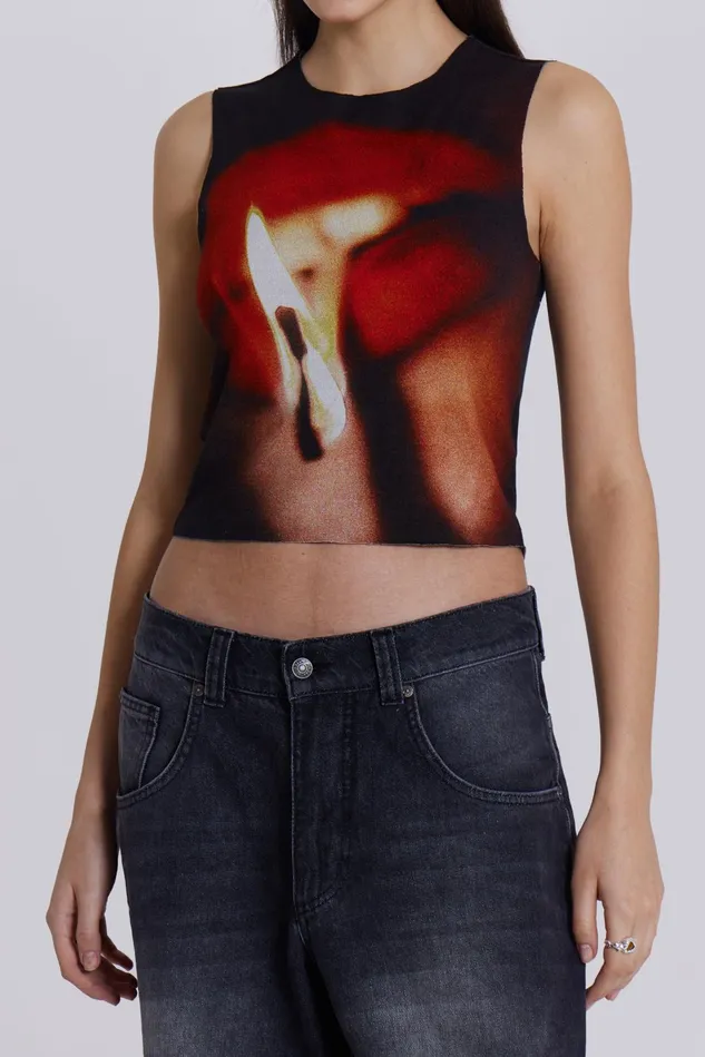 Tops Women Jaded London Shop Motion Slinky Tank Top