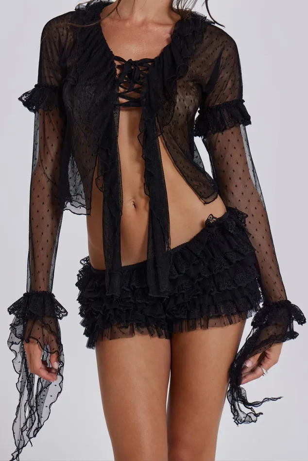 Tops Women Jaded London Shop Priya Tulle Blouse