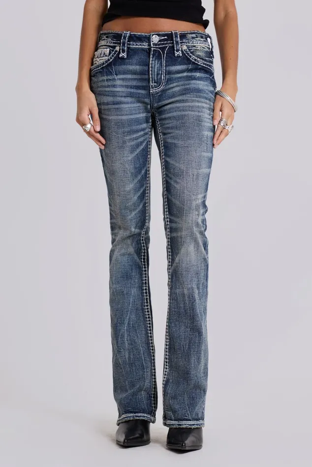 Tops Women Jaded London Shop Rock Revival Madison Bootcut Jeans