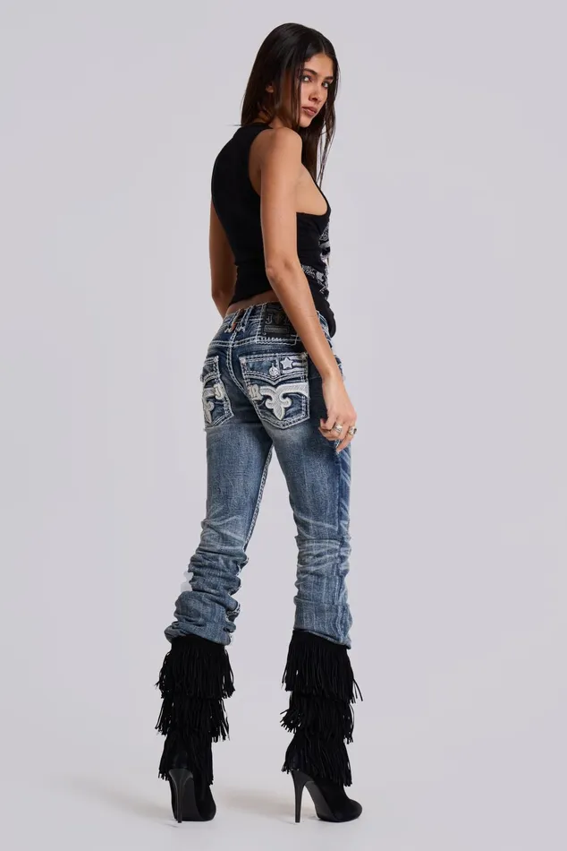 Tops Women Jaded London Shop Rock Revival Madison Bootcut Jeans