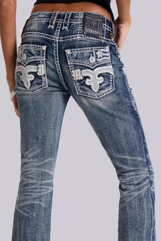 Tops Women Jaded London Shop Rock Revival Madison Bootcut Jeans