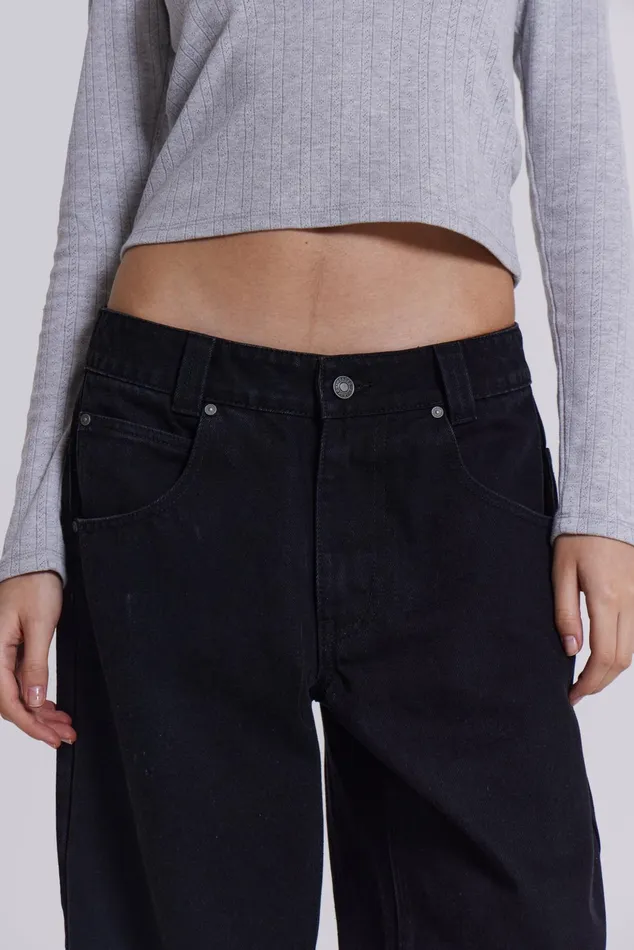 Tops Women Jaded London Shop Solid Black Colossus Jeans