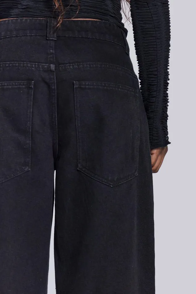 Tops Women Jaded London Shop Solid Black Colossus Jeans