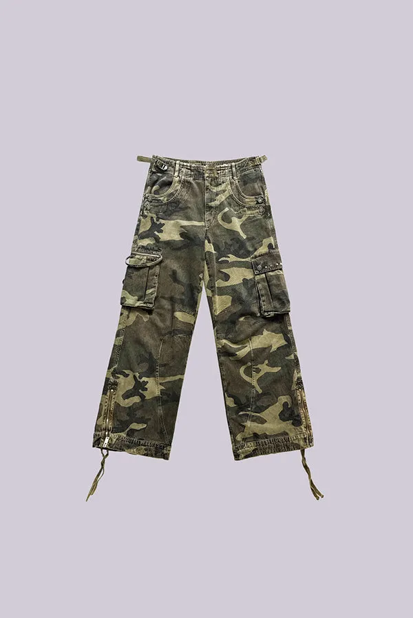 Tops Women Jaded London Shop Trooper Camo Cargo Pant