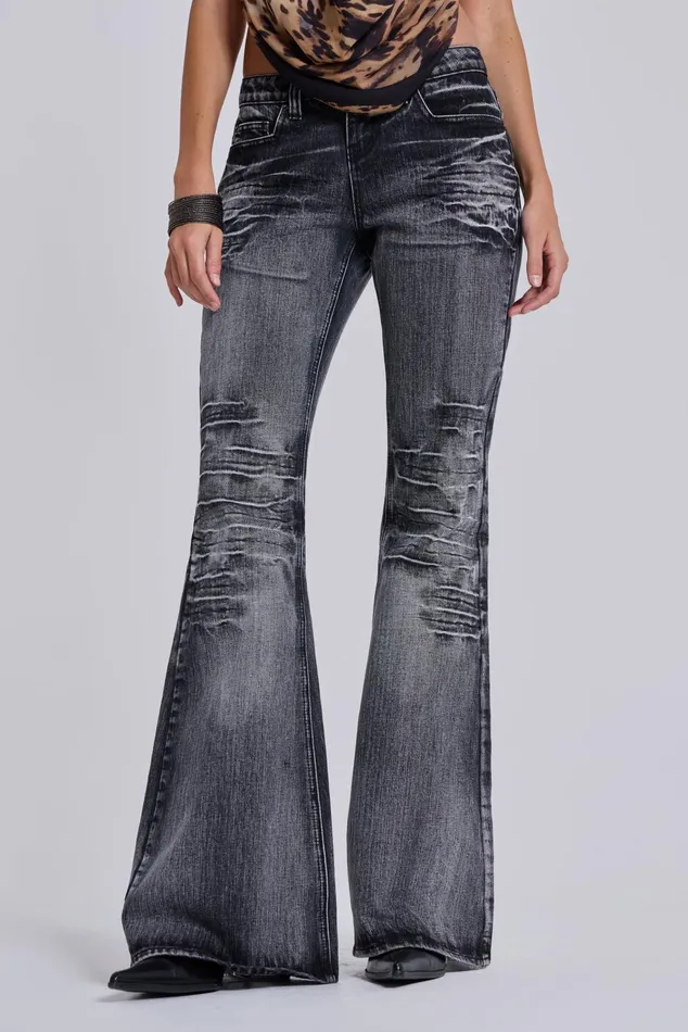 Tops Women Jaded London Shop Washed Black Drift Jeans