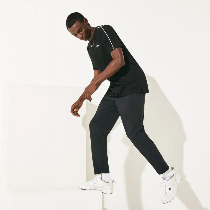 Tracksuits Lacoste Mens SPORT Stretch Track Pants BlackWhite Online