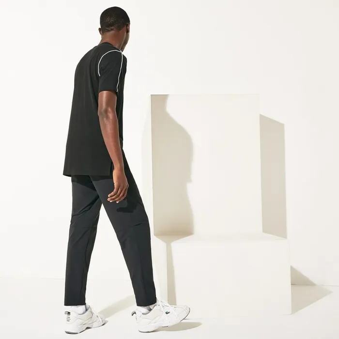 Tracksuits Lacoste Mens SPORT Stretch Track Pants BlackWhite Online