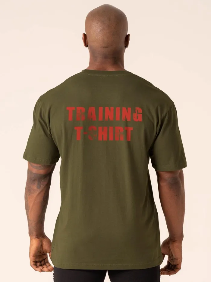 Training TShirt 8211 Olive Men Ryderwear Tops