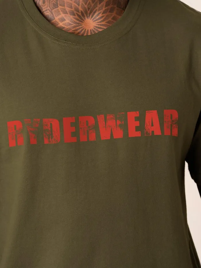 Training TShirt 8211 Olive Men Ryderwear Tops