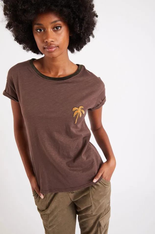 Tshirt Brown 8211 AVENUE SEACOCO Brown Women Banana Moon Tops and Tshirts