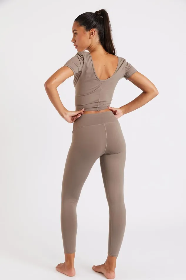 Tshirt Brown 8211 MANTRA WELLNESS Brown Women Banana Moon Tops