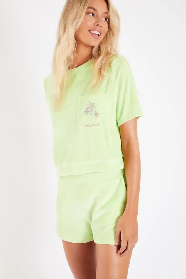 Tshirt Green 8211 CHLOE SEALAKE Green Women Banana Moon Tops and Tshirts