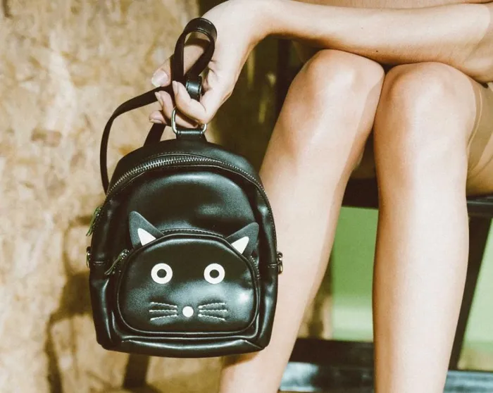 TUKskin Black Kitty MIni Backpack Women TUK Shoes Kitty Styles