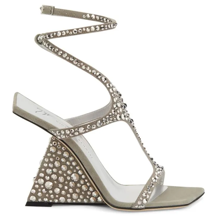 Tutankamon Crystal Silver Women Giuseppe Zanotti Sandals