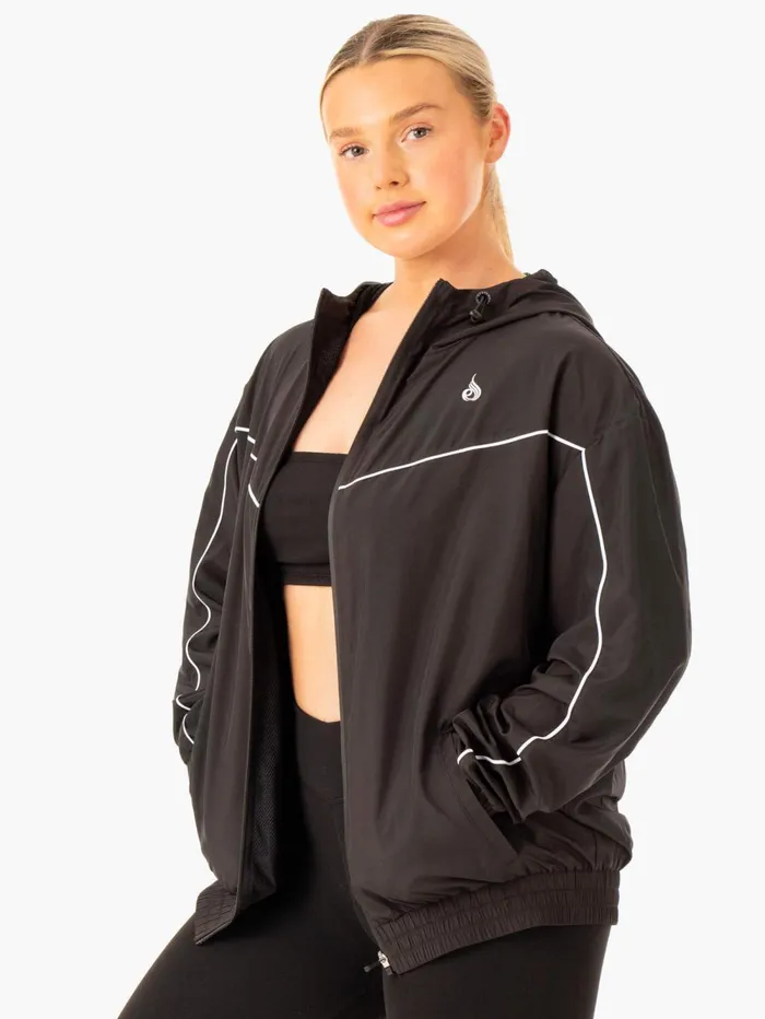 Ultimate Windbreaker 8211 Black Women Ryderwear Jackets and Sweaters