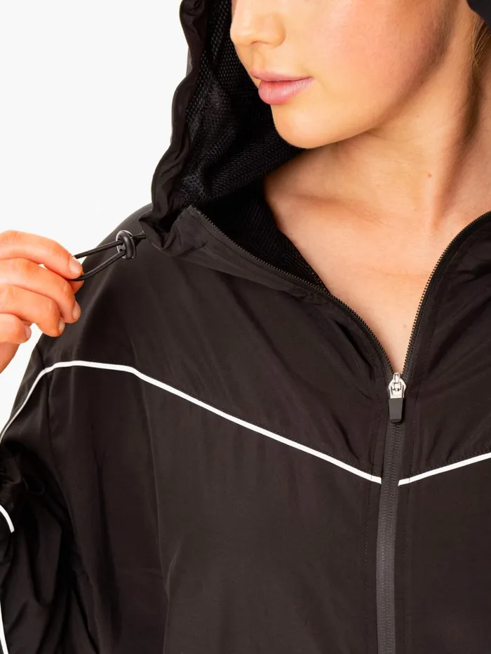 Ultimate Windbreaker 8211 Black Women Ryderwear Jackets and Sweaters