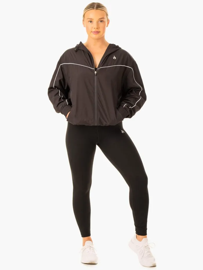 Ultimate Windbreaker 8211 Black Women Ryderwear Jackets and Sweaters
