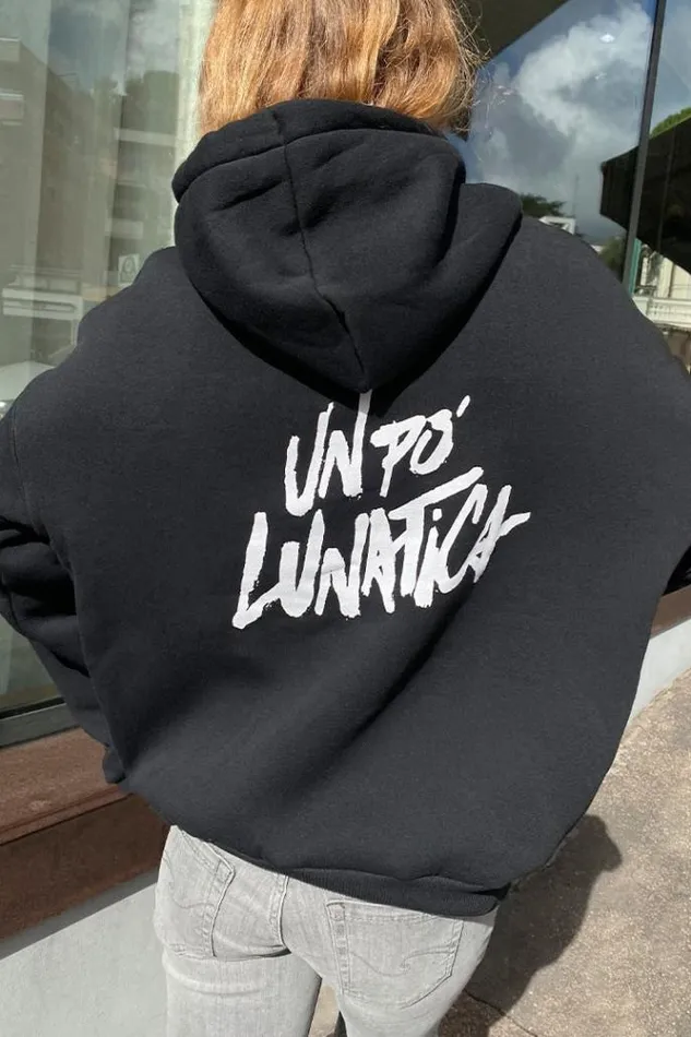 Un Po039 Lunatica Hoodie Women Subdued Hoodies and Sweats