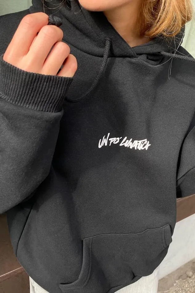 Un Po039 Lunatica Hoodie Women Subdued Hoodies and Sweats