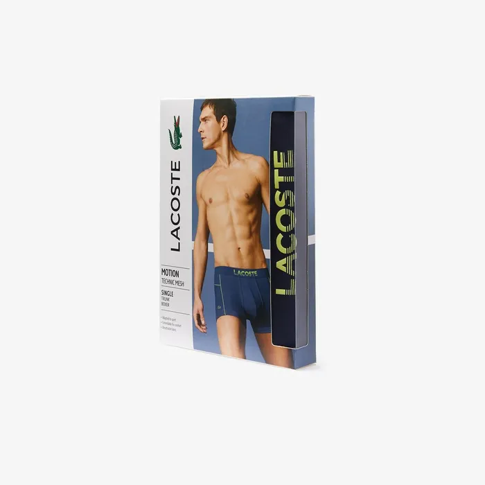 Underwear Lacoste Mens Motion Technical Piqu Boxer Briefs Navy Blue Gift 4 You