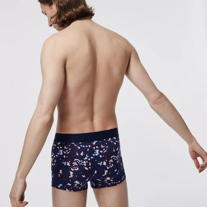 Underwear Lacoste Mens Pack Of 3 Casual Boxers BordeauxGrey ChineNavy Blue Outlet